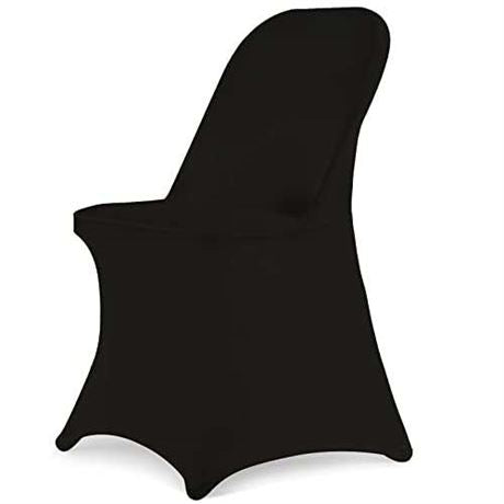 Stretch Folding Chair Covers Universal Fitted -Black