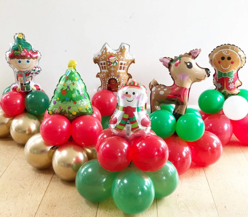 Christmas Balloon Centerpiece Kit - Makes 6
