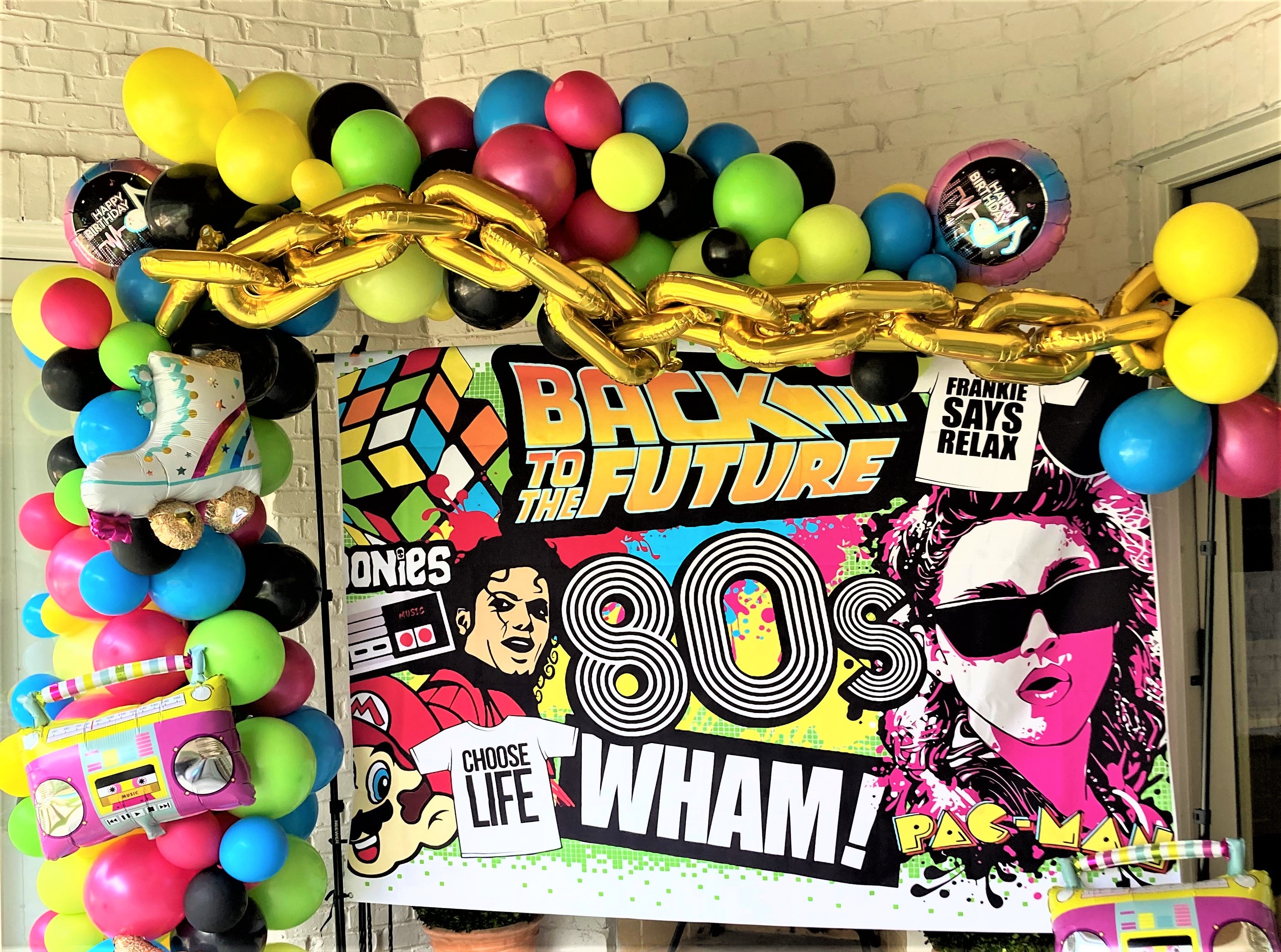 Back to the Future Birthday DIY Organic Balloon Garland and Birthday Banner Kit