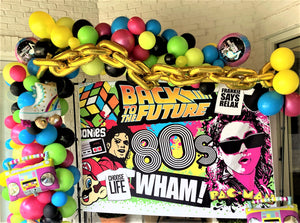 Back to the Future Birthday DIY Organic Balloon Garland and Birthday Banner Kit