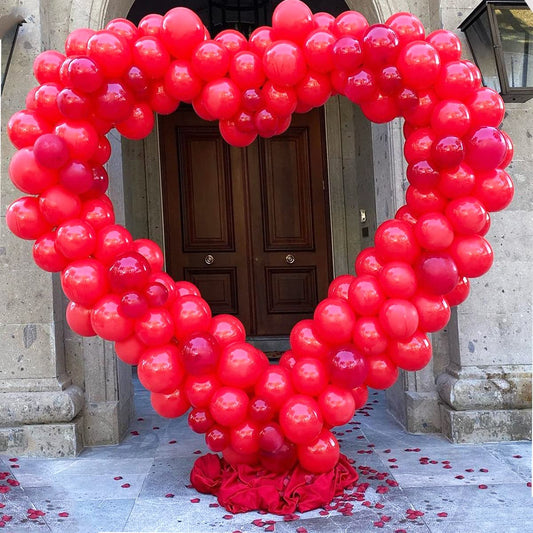 Lot 251 -  LANGXUN Large Size Metal Balloon Arch Kit, Wedding Heart Arch Stand, Love B (SR)