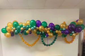 Mardi Gras Balloon Garland  DIY Decorating Kit with 2022 Balloon Banner