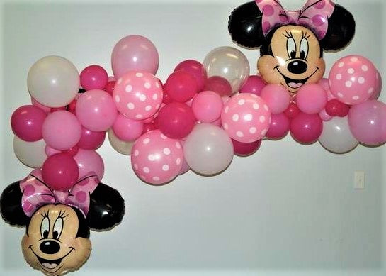 Minnie Mouse do-It-Yourself balloon birthday garland kit